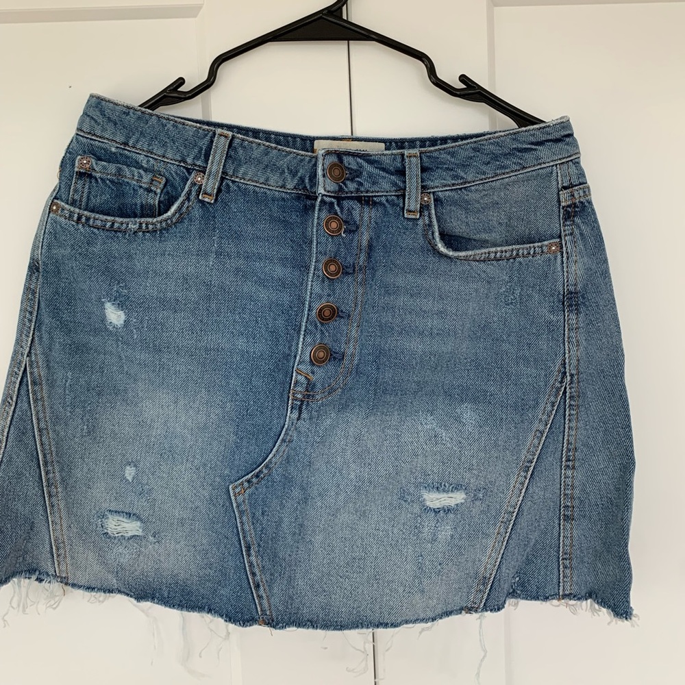 Free People denim skirt